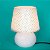 Abajur Micro Lampe Poá Azul Ø15x20cm Polietileno Branco e Azul. - Imagem 2