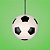 Pendente Bola de Futebol Ø25,5x24cm Polietileno Branco e Preto. - Imagem 3