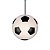 Pendente Bola de Futebol Ø25,5x24cm Polietileno Branco e Preto. - Imagem 1