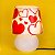 Abajur Micro Lampe Coração 23x19x12cm Polietileno Branco e Vermelho. - Imagem 3
