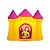 Luminária Castelo Bela 25x29,5x14,5cm Polietileno Amarelo e Rosa. - Imagem 1