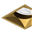 Spot de Embutir Nya Quadrado Mini Dicroica 5,7x5,7x7,7cm Alumínio Ouro Velho. - Imagem 1