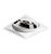 Spot de Embutir Nya Quadrado Facho Orientável AR111 13,4x13,4x10,3cm Alumínio Branco Fosco. - Imagem 1