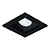 Spot de Embutir Laini Quadrado Facho Orientável Mini Dicroica 7,1x7,1x6,8cm Alumínio Preto Acetinado. - Imagem 1
