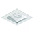 Spot de Embutir Laini Quadrado Facho Orientável Dicroica PAR16 8,6x8,6x8,2cm Alumínio Branco Fosco Microtexturizado. - Imagem 1