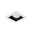 Spot de Embutir Laini Quadrado Facho Orientável Dicroica PAR16 8,6x8,6x8,2cm Alumínio Branco Fosco e Preto Acetinado. - Imagem 1