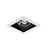 Spot de Embutir Laini Quadrado Facho Orientável AR70 10,6x10,6x9,9cm Alumínio Branco Fosco e Preto Acetinado. - Imagem 1