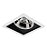 Spot de Embutir Laini Quadrado Facho Orientável AR111 14,8x14,8x10,6cm Alumínio Branco Fosco e Preto Acetinado. - Imagem 1