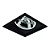 Spot de Embutir Laini Quadrado Facho Orientável AR111 14,8x14,8x10,6cm Alumínio Preto Acetinado. - Imagem 1