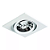 Spot de Embutir Nuru Quadrado Facho Orientável AR70 10,7x10,7x7,8cm Alumínio Branco Fosco Microtexturizado. - Imagem 1