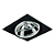 Spot de Embutir Nuru Quadrado Facho Orientável AR111 14,5x14,5x8cm Alumínio Preto Acetinado. - Imagem 1
