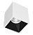 Spot de Sobrepor LED Kona Quadrado Recuado 37º 2700K 13,7W Bivolt 10x8,5x8,5cm Alumínio Corpo Branco Fosco e Refletor Preto Acetinado. - Imagem 1