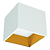 Spot de Sobrepor LED Dhari Quadrado Recuado 4000K 9,1W Bivolt 12,2x12,2x11cm Corpo Branco Fosco e Refletor Dourado Acetinado. - Imagem 1