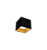 Spot de Sobrepor LED Dhari Quadrado Recuado 3000K 9,1W Bivolt 12,2x12,2x11cm Corpo Preto Acetinado e Refletor Dourado Acetinado. - Imagem 1