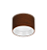 Plafon de Sobrepor LED Dhari Redondo Recuado 3000K 18,3W Bivolt Ø17,9x11cm Corpo Amadeirado e Refletor Branco Acetinado. - Imagem 1