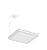 Luminária pendente LED Nichia integrado com efeito moldura de luz 2700K 58,1W Bivolt 47,3x47,3x3,6cm Alumínio Branco Fosco. - Imagem 1