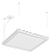 Luminária pendente LED Nichia integrado com efeito moldura de luz 3000K 73W Bivolt 59,8x59,8x3,6cm Alumínio Branco Fosco. - Imagem 1
