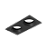 Luminária de Embutir Retangular Face Plana 13,9x7,3x7,4cm facho orientável 2x Dicróica LED base GU10 Alumínio Preto fosco. - Imagem 1