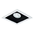 Spot de Embutir Sura Quadrado Dicroica PAR16 12,5x12,5x8,4cm Alumínio Preto Fosco. - Imagem 1