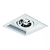 Spot de Embutir Sura Quadrado AR70 14,5x14,5x9,5cm Alumínio Branco Fosco. - Imagem 1