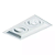 Spot de Embutir Sura Retangular Duplo Dicroica PAR16 22,8x12,5x8,4cm Alumínio Branco Fosco. - Imagem 1
