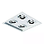 Spot de Embutir Sura Quadrado AR70 26,7x26,7x9,5cm Alumínio Branco Fosco. - Imagem 1