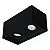 Spot de Sobrepor Sura Face Recuada Retangular Duplo Mini Dicroica 8x17,1x8,8cm Alumínio Preto Fosco. - Imagem 1