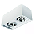 Spot de Sobrepor Sura Face Recuada Retangular Duplo AR111 14,5x32,7x16,6cm Alumínio Branco Fosco. - Imagem 1