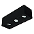 Spot de Sobrepor Sura Face Recuada Retangular Triplo Mini Dicroica 8x25,3x8,8cm Alumínio Preto Fosco. - Imagem 1