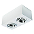 Spot de Sobrepor Sura Face Plana Retangular Duplo AR111 12,8x32,7x16,6cm Alumínio Branco Fosco. - Imagem 1