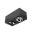 Spot de Sobrepor Sura Face Plana Retangular Duplo AR111 12,8x32,7x16,6cm Alumínio Preto Fosco. - Imagem 1