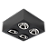 Spot de Sobrepor Sura Face Plana Quadrado AR111 12,8x32,7x32,7cm Alumínio Preto Fosco. - Imagem 1