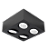 Spot de Sobrepor Sura Face Plana Quadrado PAR30 12,8x32,7x32,7cm Alumínio Preto Fosco. - Imagem 1