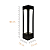 Poste Balizador 275 para Jardim 8W 3000K 30cm Preto. - Imagem 2