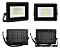 Refletor Com Sensor De Presença embutido Led 20w Fotocélula Bivolt 6500k Preto. - Imagem 2
