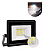 Refletor Com Sensor De Presença embutido Led 20w Fotocélula Bivolt 6500k Preto. - Imagem 1