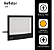 Refletor Holofote LED 200W preto SMD 3000K branco quente IP66 bivolt. - Imagem 5