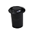 Balizador Cogumelo Preto 1W 3000K Branco Quente IP65 Bivolt. - Imagem 1