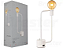 Luminária de mesa Aramis com entrada USB 40X21cm aço branco fosco. - Imagem 6