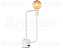 Luminária de mesa Aramis com entrada USB 40X21cm aço branco fosco. - Imagem 2