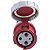 Tomada de Acoplamento Industrial 2P+T Tramontina 63 A 380-415 V 6 H IP67. - Imagem 4