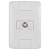 Conjunto 4x2 com 1 Tomada TV/SAT Coaxial Tramontina Aria Branco. - Imagem 1