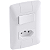 Conjunto 4x2 com 1 Interruptor Simples 6A 250V e 1 Tomada 2P+T 10A 250V Tramontina Aria Branco. - Imagem 4