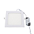 Luminária plafon LED de embutir quadrada 42W 4000K 3.360 lúmens 40cm x 40cm. - Imagem 1