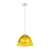 Luminária prismática 22 polegadas em acrílico amarelo e cabo PP branco E-27. - Imagem 1