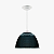 Luminária prismática 16 polegadas em acrílico fumê e cabo PP branco E-27. - Imagem 1