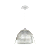 Luminária prismática 16 polegadas em acrílico incolor e cabo PP branco E-27. - Imagem 1
