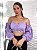 Cropped Alexia Manga - Lavanda - Imagem 1