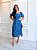Vestido Midi Odete - Poá Azul - Imagem 1