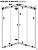 Kit Alumínio Box Banheiro Padrão de Canto C1-1,00x1,90mts - Imagem 4